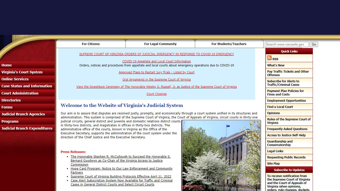 The Official Web Site for Virginia’s Judicial System