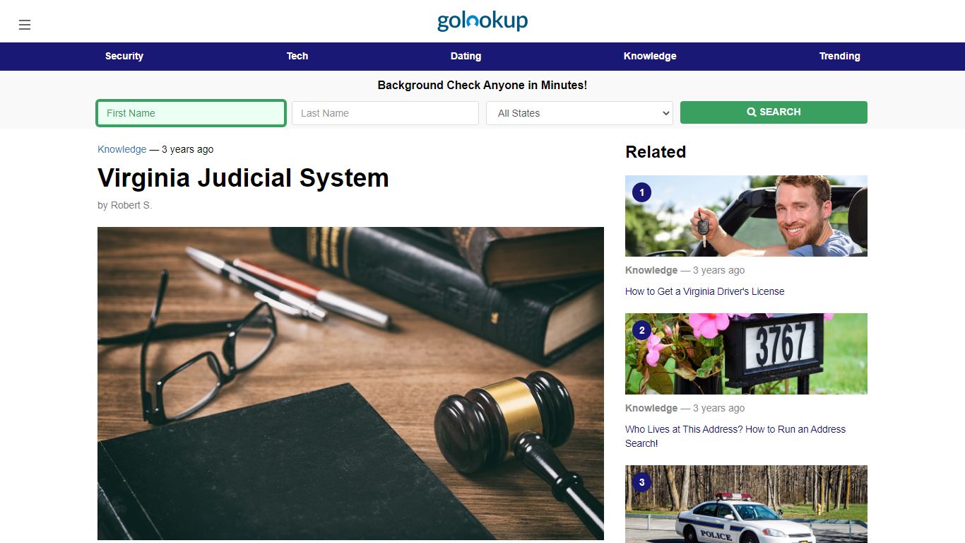 Virginia Judicial System, Judicial System - GoLookUp